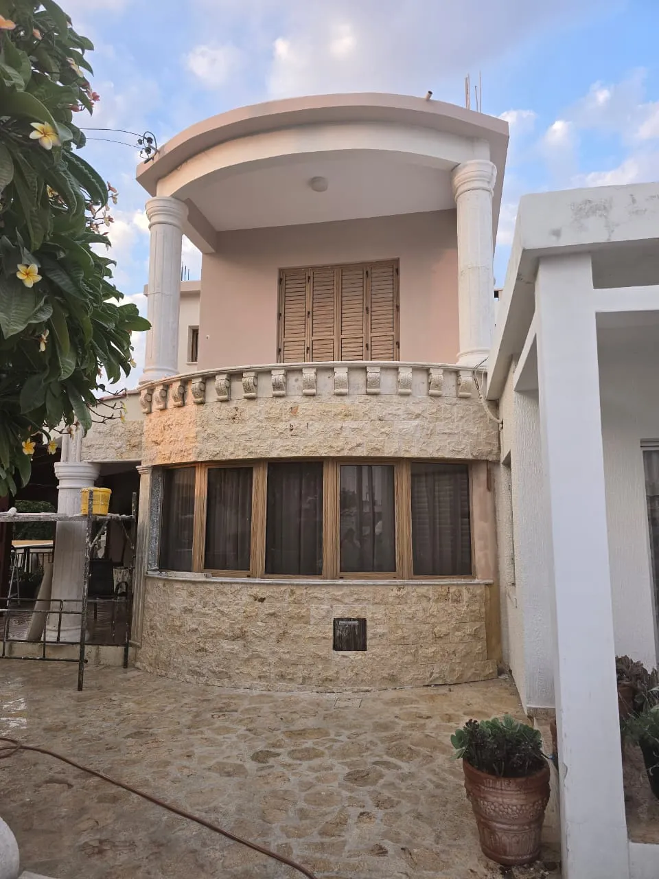 Renovated village house with stone cladding and terrace